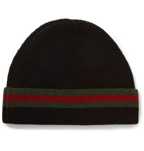 men's black Gucci beanie